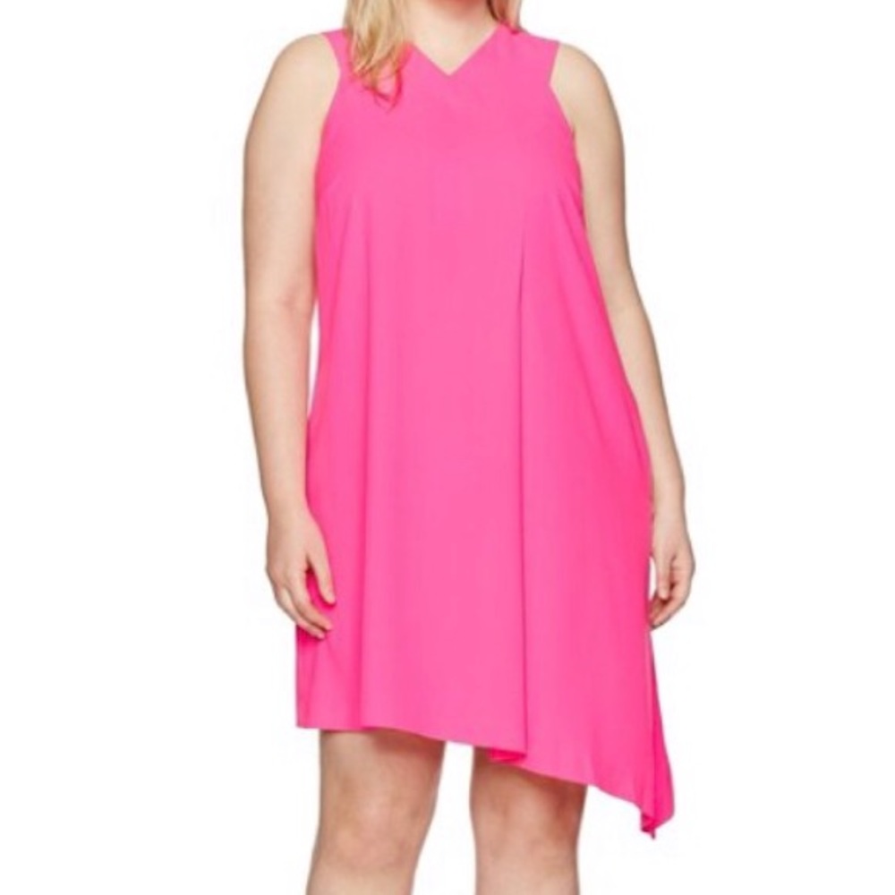 RACHEL Rachel Roy Pink Asymmetrical Shift Dress